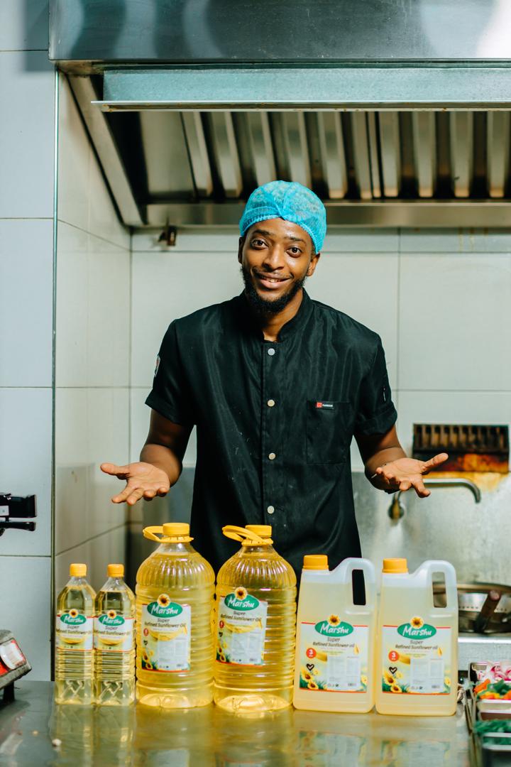 Marshu Oil in a Tanzanian restaurant kitchen